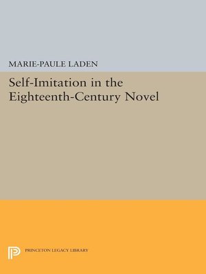 cover image of Self-Imitation in the Eighteenth-Century Novel